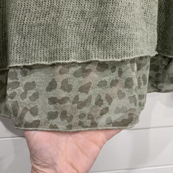 Ten-Oh-8 | Green Layered Long Sleeve Sweater- XL - Picture 4 of 8